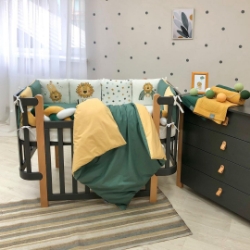 Lenjerie Patut Bebe Copii 6 piese Lion